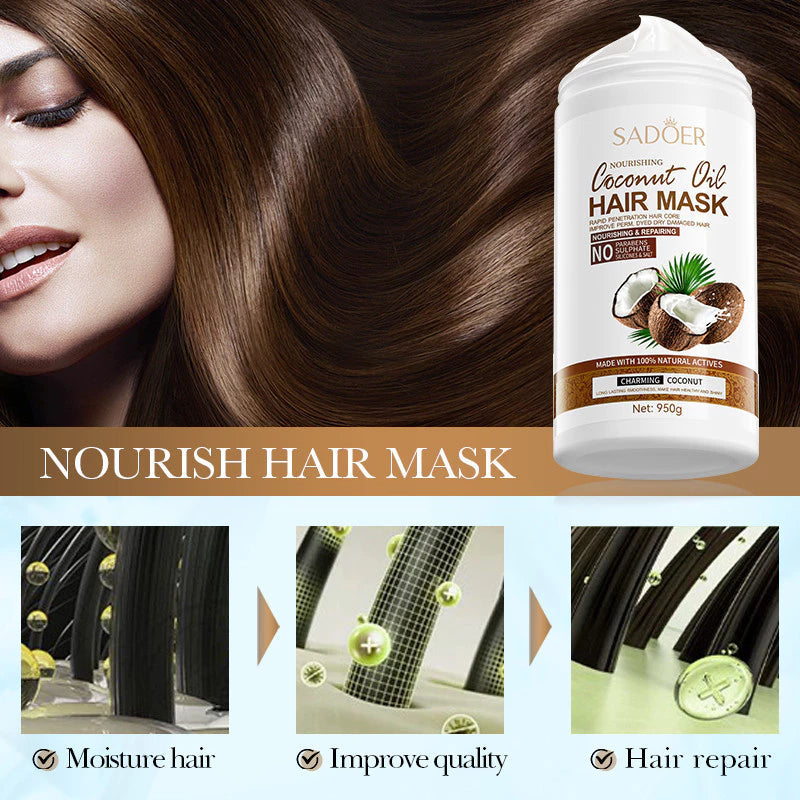 SADOER Nourishing Coconut Oil Hair Mask ( BUY 1 GET 1 FREE )